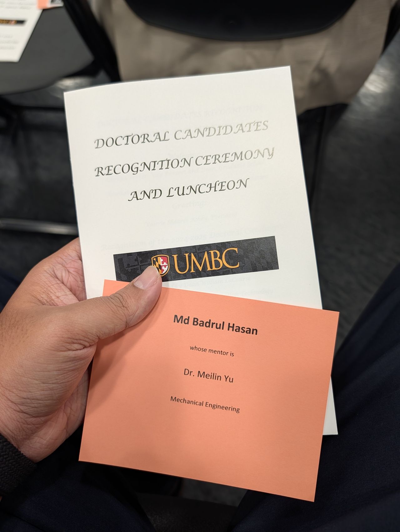 Recognition ceremony program booklet