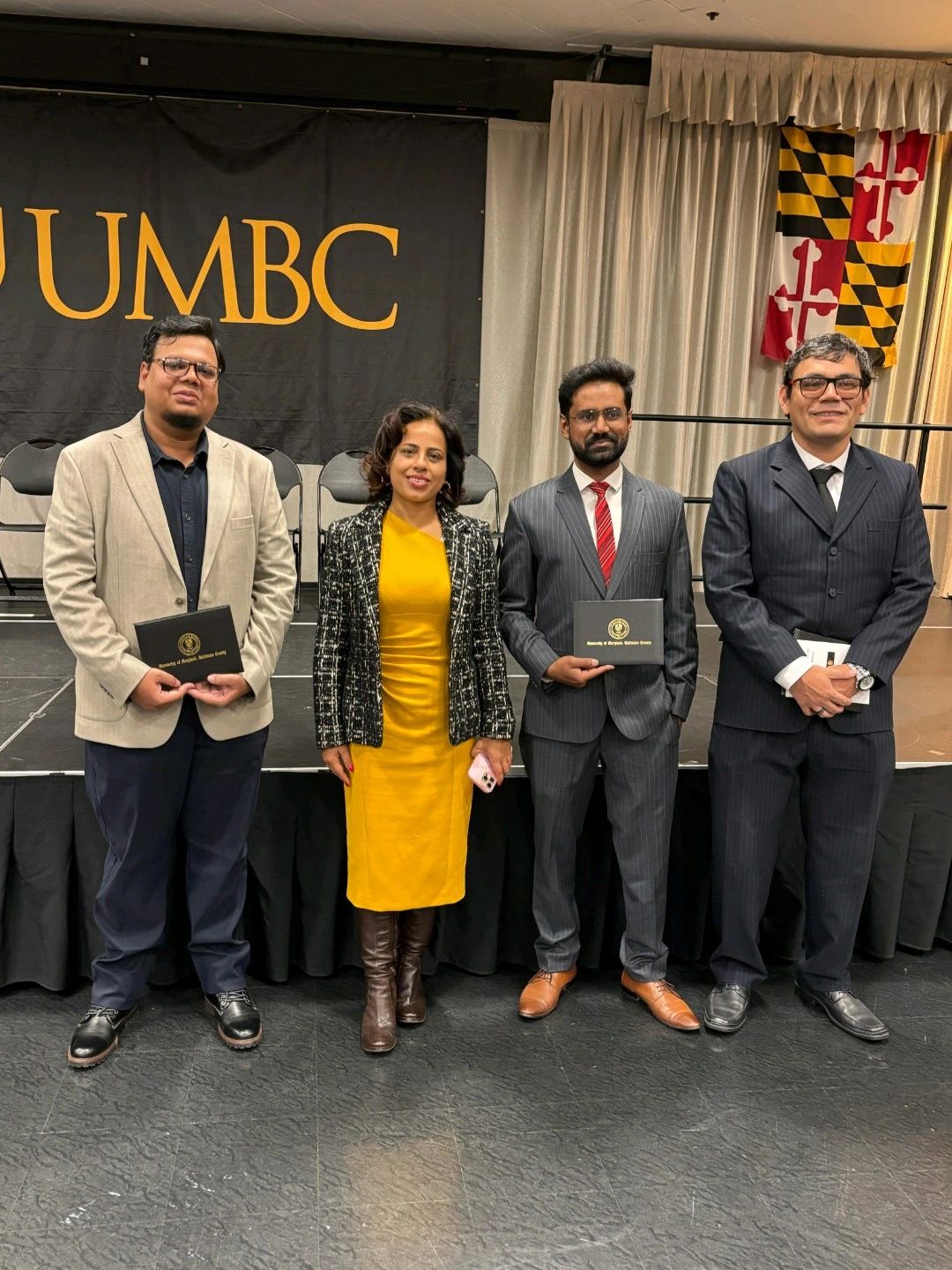 With colleagues and mentors at the ceremony